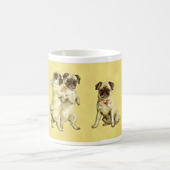 Vintage Pugs on a Mug (Center)