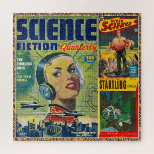 vintage PULP MAGAZINE COVER ART 1940-50S Jigsaw Puzzle