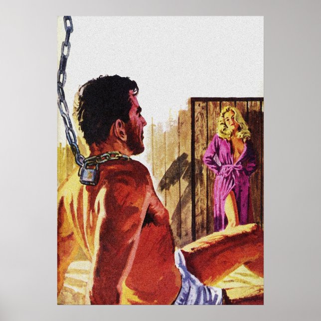 Vintage Pulp Magazine Cover Art - Kinky Love Poster (Front)