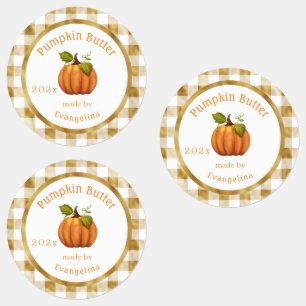 Vintage Pumpkin Butter Personalized Canning Labels