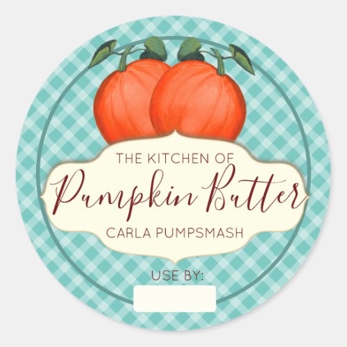 Vintage pumpkin butter pie filling canning label