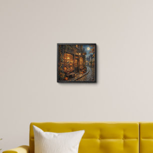 🎃 Vintage Pumpkin Farm Stand Wall Art Rustic Au Peel And Stick Photo Tile