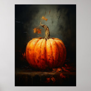 Vintage Pumpkin Farmhouse Style Poster