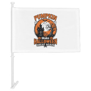 Vintage Pumpkin Halloween Great Again Shirt Design Car Flag