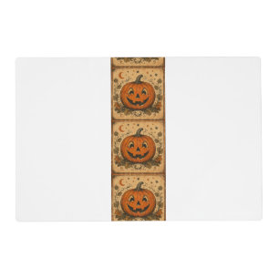 Vintage Pumpkin Halloween Table Runner Placemat