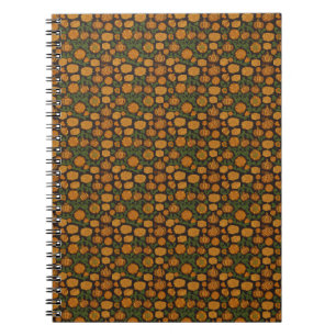 Vintage Pumpkin Haybale Aesthetic Notebook