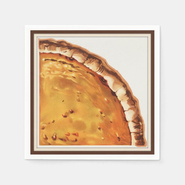 Vintage Pumpkin Pie Paper Napkin (Front)