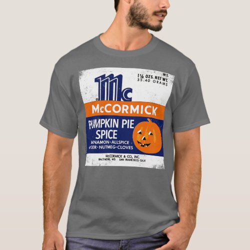 Vintage Pumpkin Pie Spice Label T_Shirt