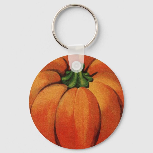 Vintage Pumpkin Print Keychain (Front)