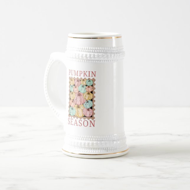 Vintage Pumpkin Season Beer Stein (Front Left)