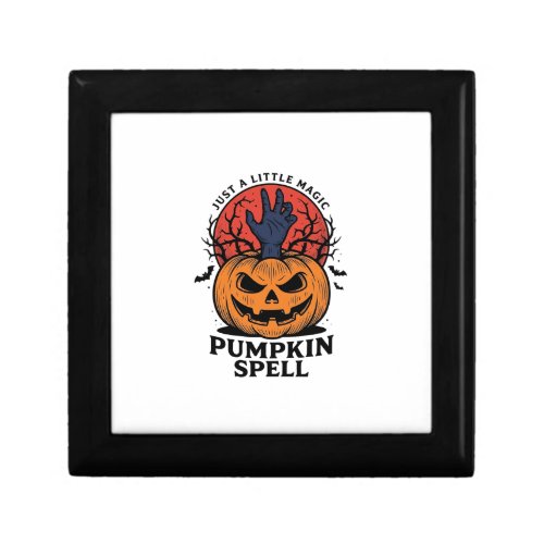 Vintage Pumpkin Spell Halloween Witch Hand Art_1 Gift Box