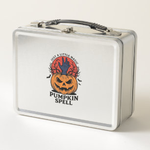 Vintage Pumpkin Spell Halloween Witch Hand Art_1 Metal Lunch Box