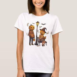 Vintage Pumpkin Twins: Spectral Bats & Glow Book  T-Shirt