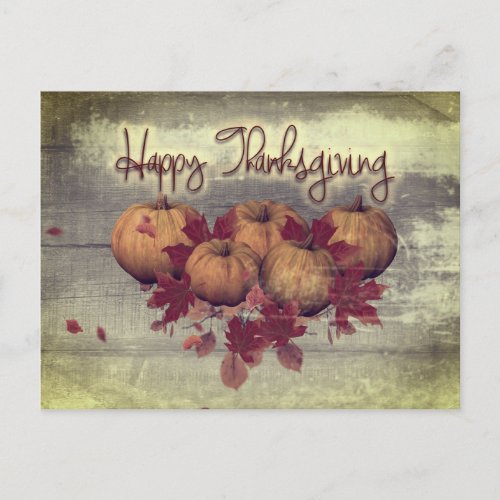 Vintage Pumpkins Invitation Postcard