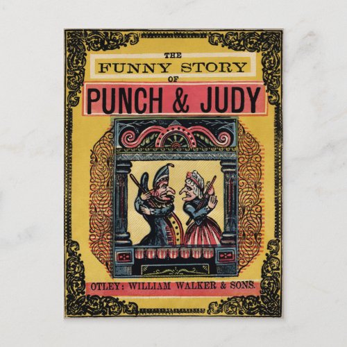 Vintage Punch and Judy Book Postcard