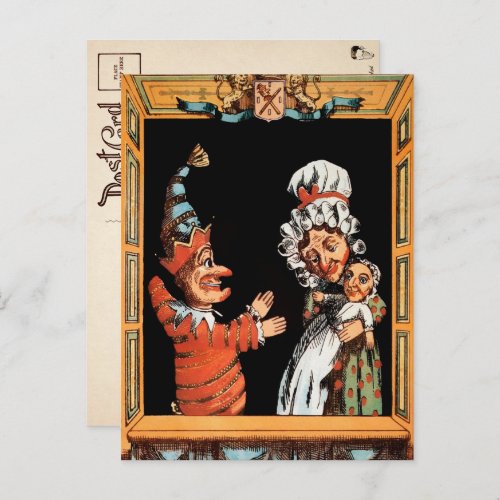 Vintage Punch and Judy Show Postcard