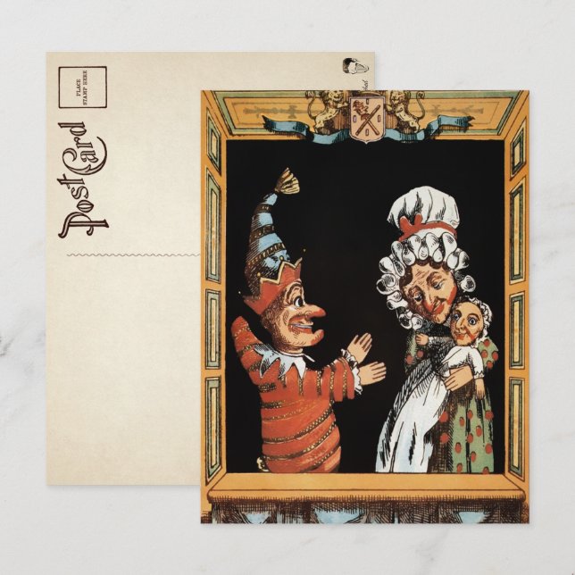 Vintage Punch and Judy Show Postcard (Front/Back)