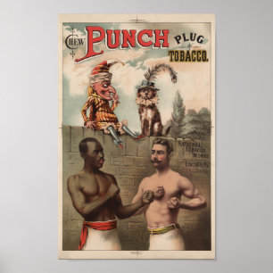 Vintage Punch Chewing Tobacco Ad - 1886 Poster
