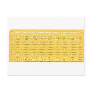 Vintage punched card for computer data storage