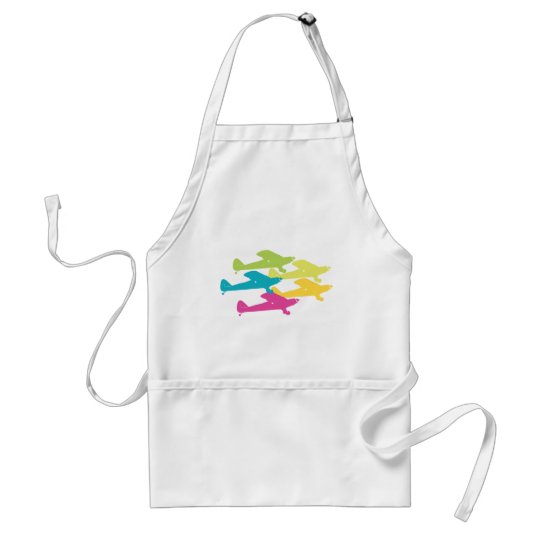 Vintage Punk Airplanes Prop Plane Design Adult Apron