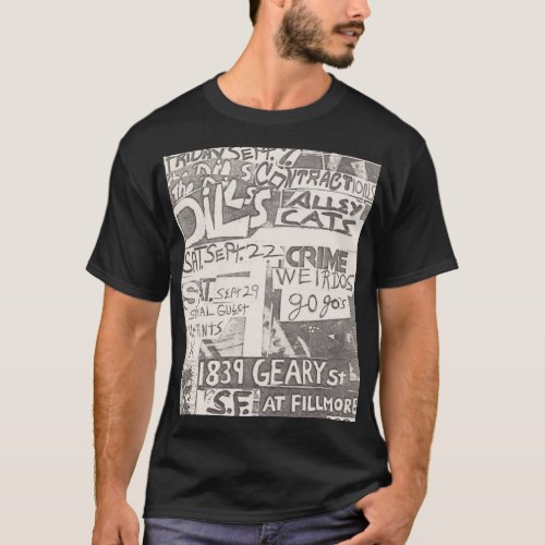 Vintage Punk Hardcore Underground Old School Flyer T_Shirt