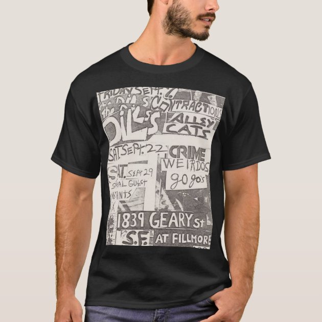 Vintage Punk Hardcore Underground Old School Flyer T-Shirt | Zazzle