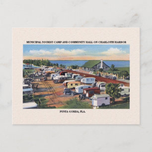 Vintage Punta Gorda Charlotte Harbor Florida Holiday Postcard