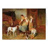 Vintage - Puppies Meet Baby, (Front Horizontal)