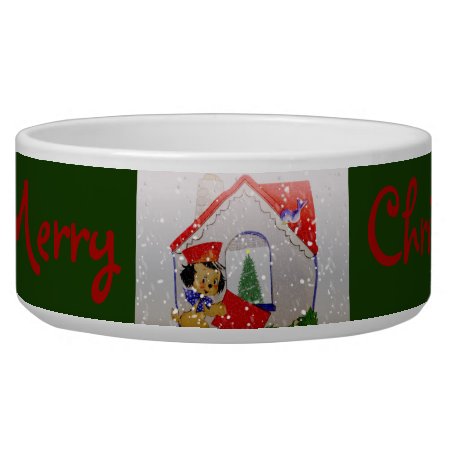 Vintage Puppy Merry Christmas Bowl