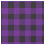 Vintage Purple and Black Buffalo Plaid Fabric