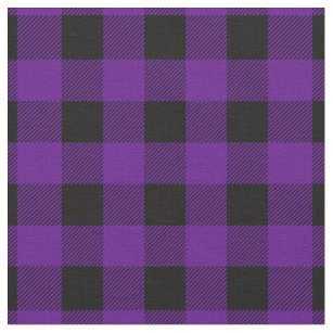 Plaid Purple Fabric | Zazzle