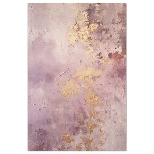 Vintage purple and mauve grunge wall gold foil tissue paper