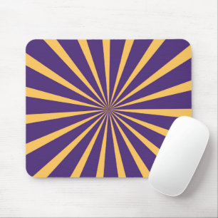 Vintage Purple and Yellow Striped Mouse Pad