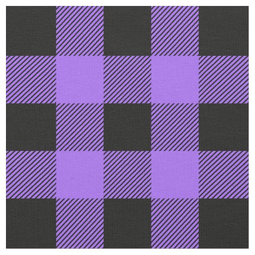 Vintage Purple Black Inch Square Buffalo Plaid Fabric