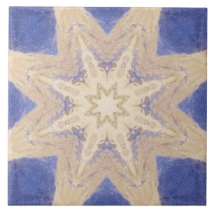 Vintage purple blue sand watercolor No5 Ceramic Tile