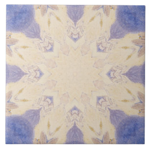 Vintage purple blue sand watercolor No6 Ceramic Tile
