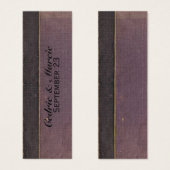 Vintage Purple Book Place Card and Bookmark (Front & Back)