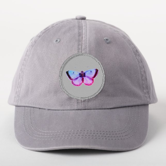 vintage purple  butterfly patch (On Headwear)