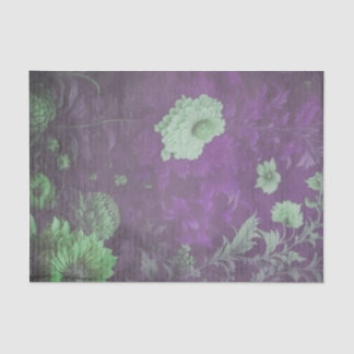 Vintage Purple & Cream Floral Scrapbook Paper