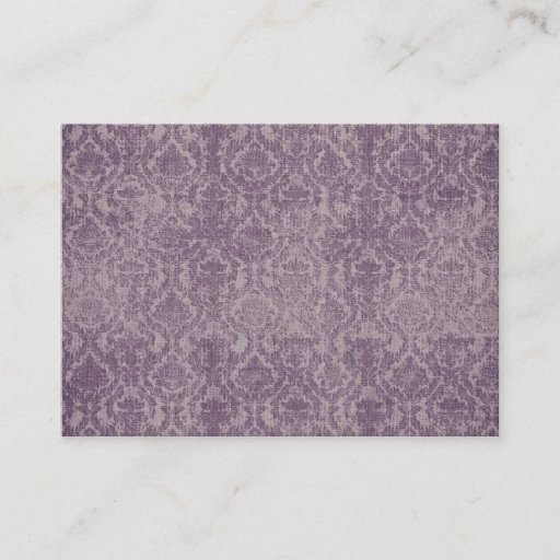 Customizable vintage purple damask business cards