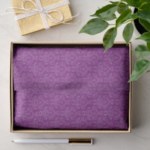 Vintage Purple Damask Pattern Tissue Paper