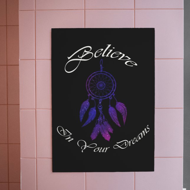 vintage purple Dream Catcher inspirational quote Poster (Creator Uploaded)