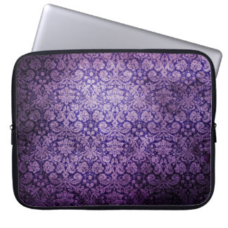 Vintage Purple Floral Damask Laptop Sleeve