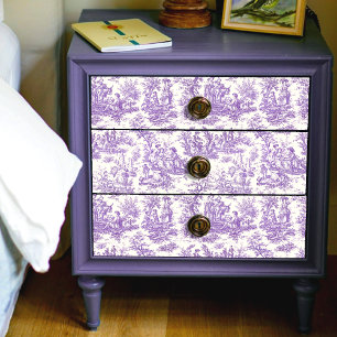 Vintage Purple Floral Toile de Jouy Tissue Paper