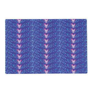 Vintage Purple Floral Violets wallpaper pattern Placemat