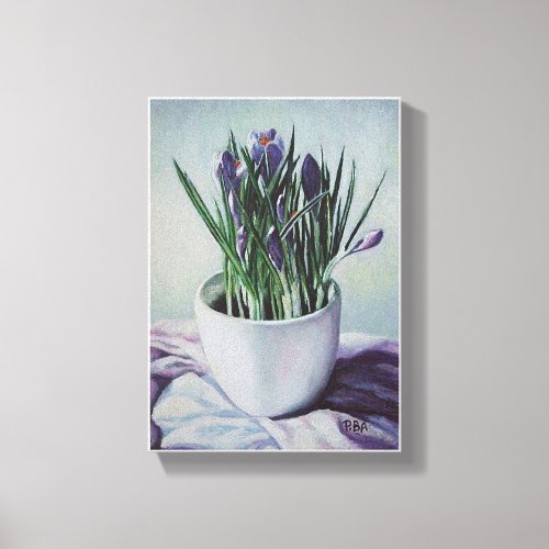 Vintage Purple flowers canvas by PolaBAlex