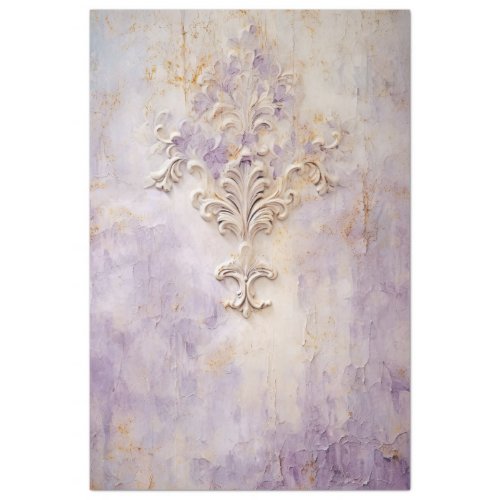 Vintage purple grunge wall gold foil baroque tissue paper