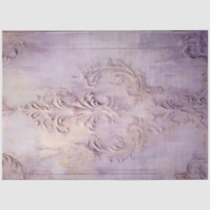Vintage purple grunge wall gold foil baroque tissue paper