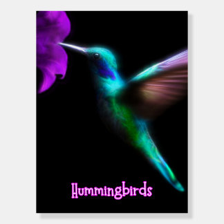 Vintage Purple Hummingbird Foam Board