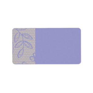 VINTAGE PURPLE LACE Print Your Own Label